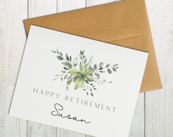 Personalized Retirement Card, Happy Retirement Card with Name, Custom Retirement Card, Retirement Gift, Retirement Congratulations Card