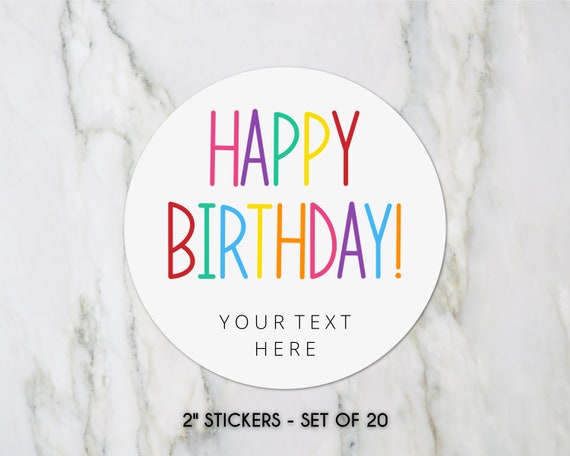 Details about   20 Stickers Birthday Happy Birthday Label Stickers Deco Gift Grey 2 show original title 