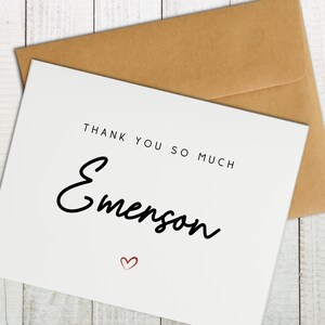 Personalized Thank You Card, Custom Thank You Card, Custom Gratitude Card, Appreciation Card, Personalized Grateful Card, Add Message Inside
