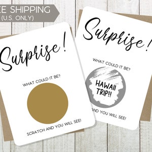 Surprise Scratch Off Card, Custom Scratch Card, Personalized Reveal Scratch Card, Birthday Scratch Off Ticket, Scratch To Reveal Card