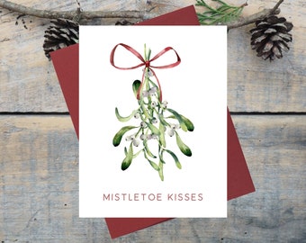 Mistletoe Christmas Card, Romantic Christmas Card, Mistletoe Card, Boyfriend Christmas Card, Girlfriend Christmas Card, Christmas Love Card