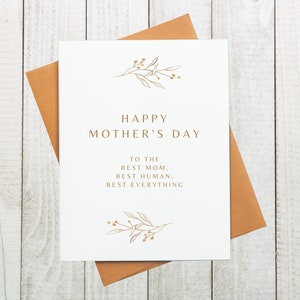 Best Everything Mother's Day Card, Best Mom Card, Happy Mother's Day Card 2022, Floral Mother's Day Card, Personalized Mother's Day Card