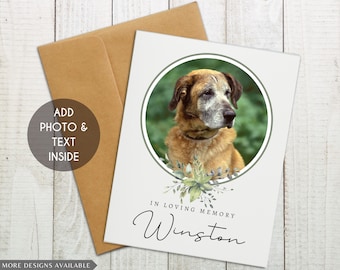 Personalized Pet Memorial Card, Remembrance Card, Pet Loss Gift, Custom Pet Keepsake, Custom Pet Memorial Card, Pet Memorial Gift, Dog, Cat