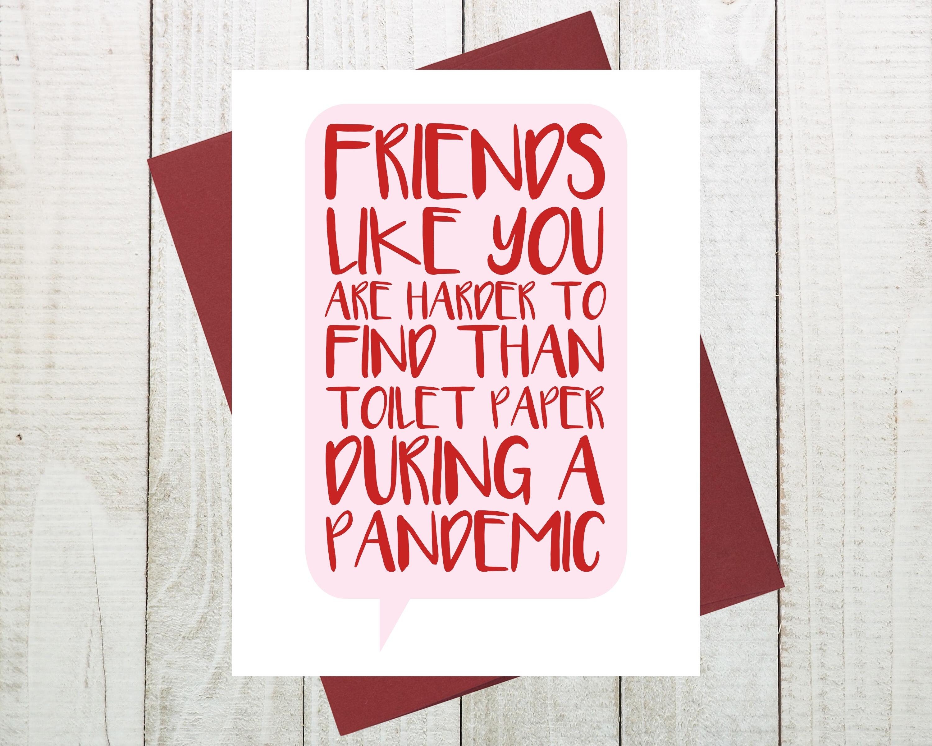 Funny Friend Covid Card Pandemic Valentine Quarantine - Etsy