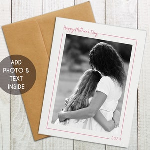 Photo Mother's Day Card, Personalized Happy Mother's Day Card, Custom Mother's Day Card, Custom Card For Mom, Custom Mother's Day Photo Card