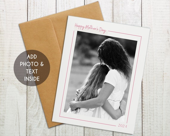 Photo Mother's Day Card, Personalized Happy Mother's Day Card, Custom Mother's Day Card, Custom Card For Mom, Custom Mother's Day Photo Card