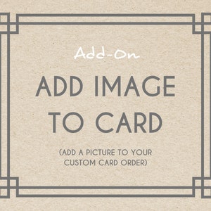 ADD ON - Ajouter une photo à votre commande de carte - * Veuillez lire la description avant l’achat *