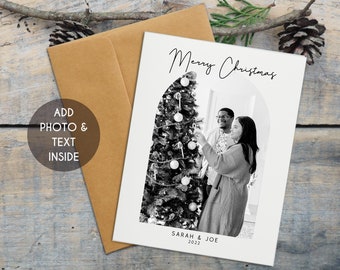 Personalized Christmas Photo Card, Custom Christmas Card with Photo, Christmas Card with Message, Best Friend Christmas Card, Holiday Card