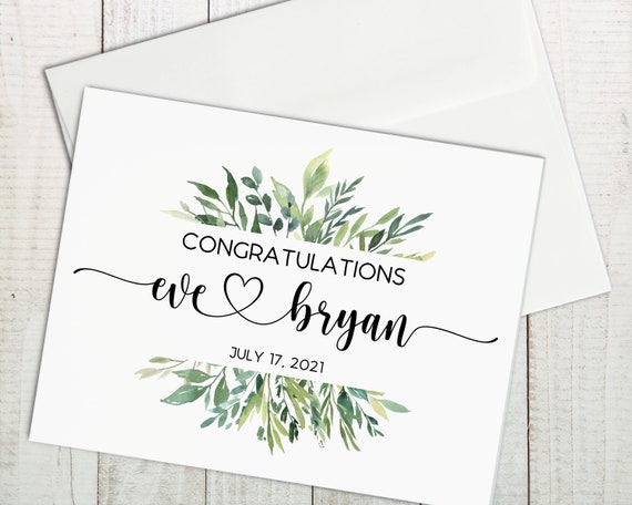 Custom Wedding Card, Wedding Congratulations Card, Personalized Wedding Day Card, Custom Card for Wedding Day, Personalized Wedding Day Gift