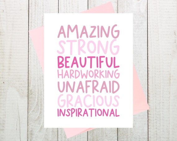 Empowerment Card For Her, Motivational Card, Women's Empowerment, Card for Mom, Card For Girlfriend, Mother's Day Card, Card For Sister, BFF