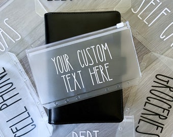 Budget Binder Cash Envelopes, Customized Skinny Font Cash Envelope, Dave Ramsey, Cash Envelope Zipper Pouch Budgeting, Personalized Envelope