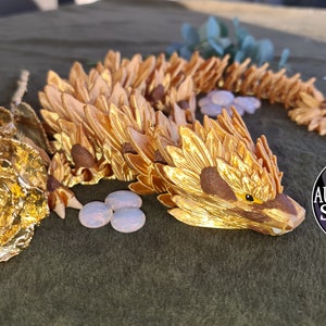 Articulated Sunflower Dragon | Cinderwing3D | Unpainted/Painted