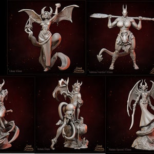 Acorrentado por Demônios das Sombras | Grande Grimório | Impressão 3D | Pronto para pintar