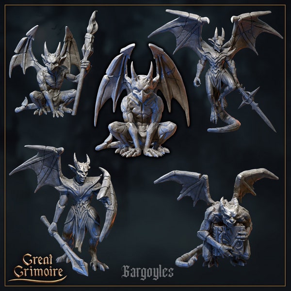Gargoyles  | Great Grimoire | 3D print | Ready to paint