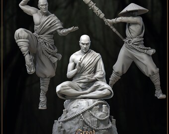 Exiled Monks | Great Grimoire | 3D print | Ready to paint