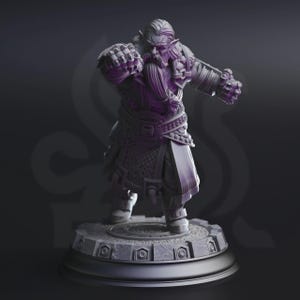 Gruthdin – Dark Dwarf Pugilist | DM Stash | 3D print | Ready to paint