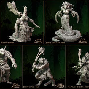 The Tribe of Serpentfolk | Great Grimoire | 3D print | Ready to paint