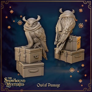 Owl of Passage | Great Grimoire | 3D print | Ready to paint