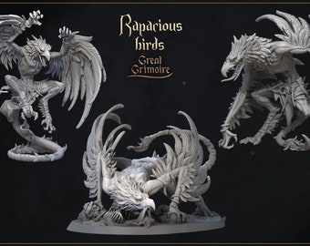 Aves Vorazes | Conjunto de Miniaturas para RPG de Fantasia
