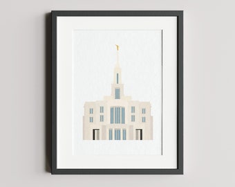 Payson Utah LDS Temple Digital Print | LDS Artwork