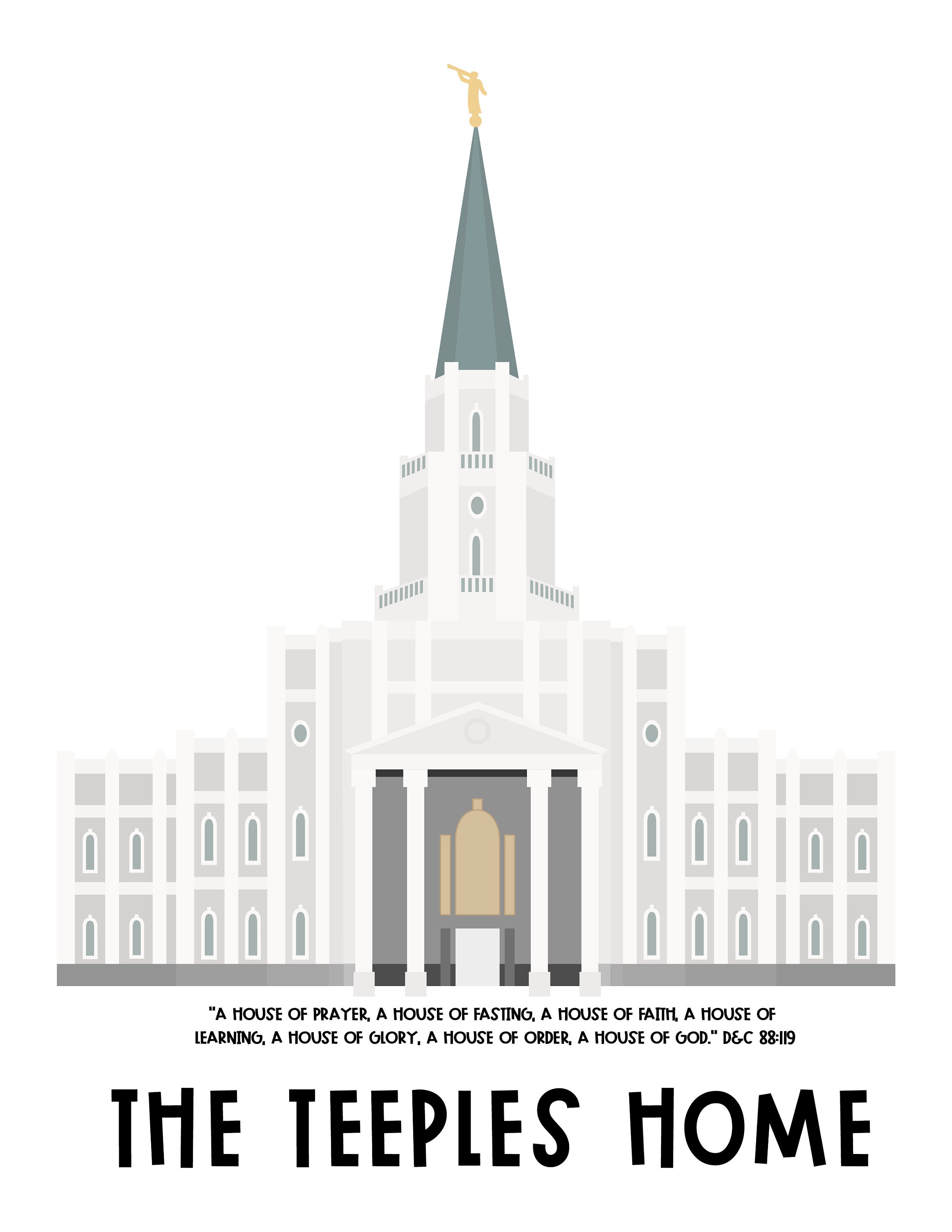 Personalized Houston Texas LDS Temple Digital Print LDS Etsy