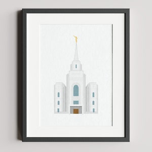 Brigham City LDS Temple Digital Print | LDS Artwork