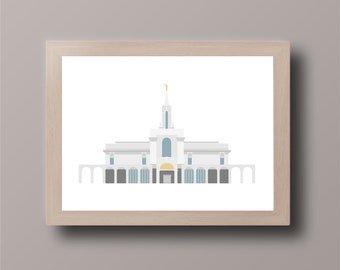 Bountiful Utah LDS Temple Digital Print Télécharger | Œuvre d’art LDS