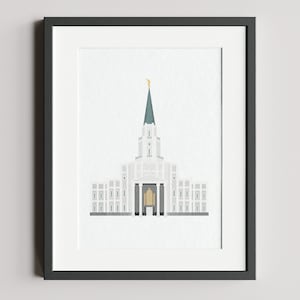 Houston Texas LDS Temple Digital Print | LDS Artwork