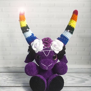 Baphomet, plush baphomet, creepy amigurumi, pentagram, occult