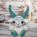 Baphomet, knitted baphomet plush, gothic toy, creepy, pentagram