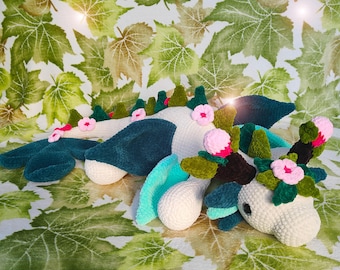 Crochet Dragon Plush Toy: Personalized Magical Dragon, 45.6 Inches