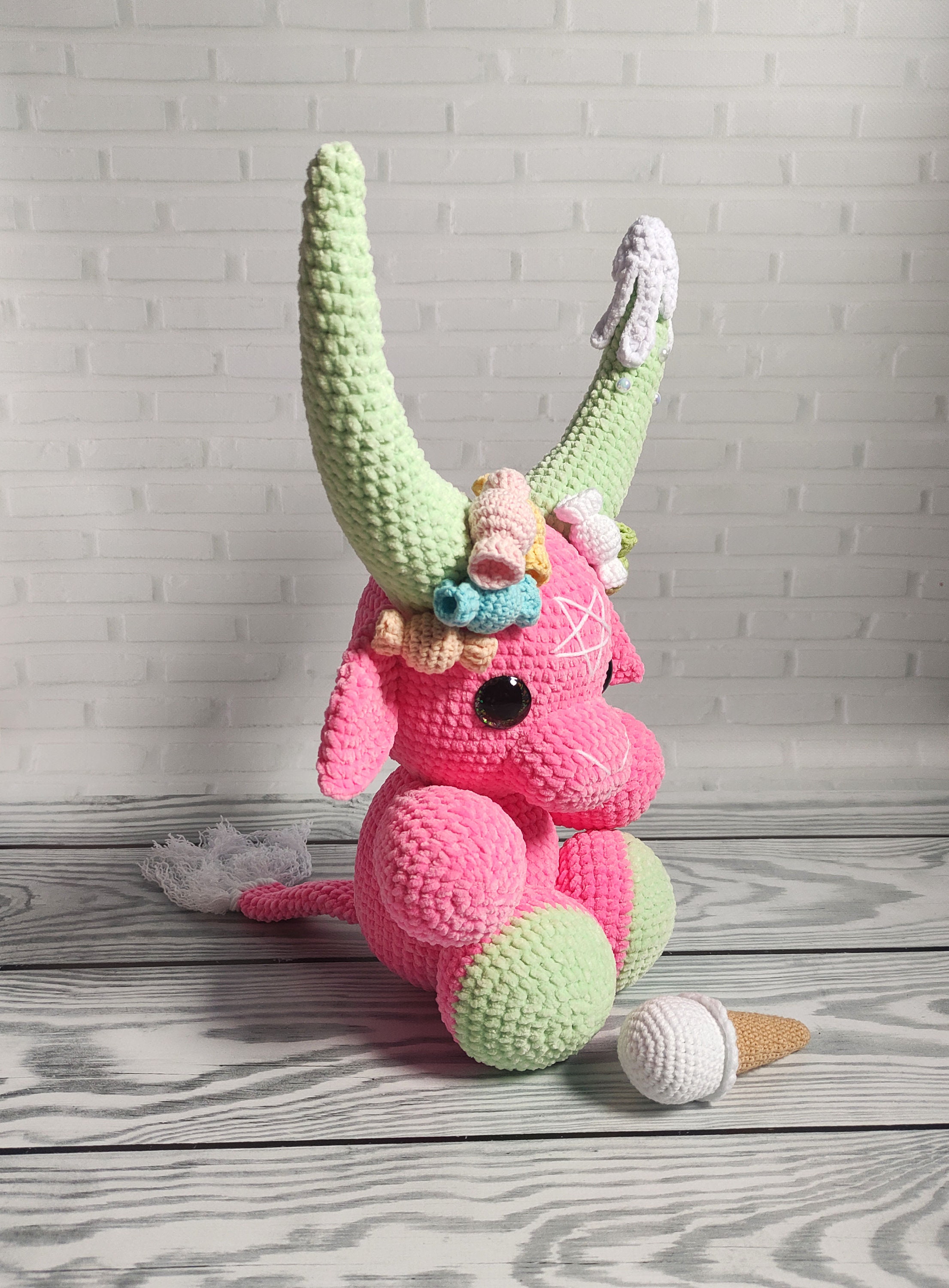 Baphomet Crochet Baphomet Pentagram Satan Etsy