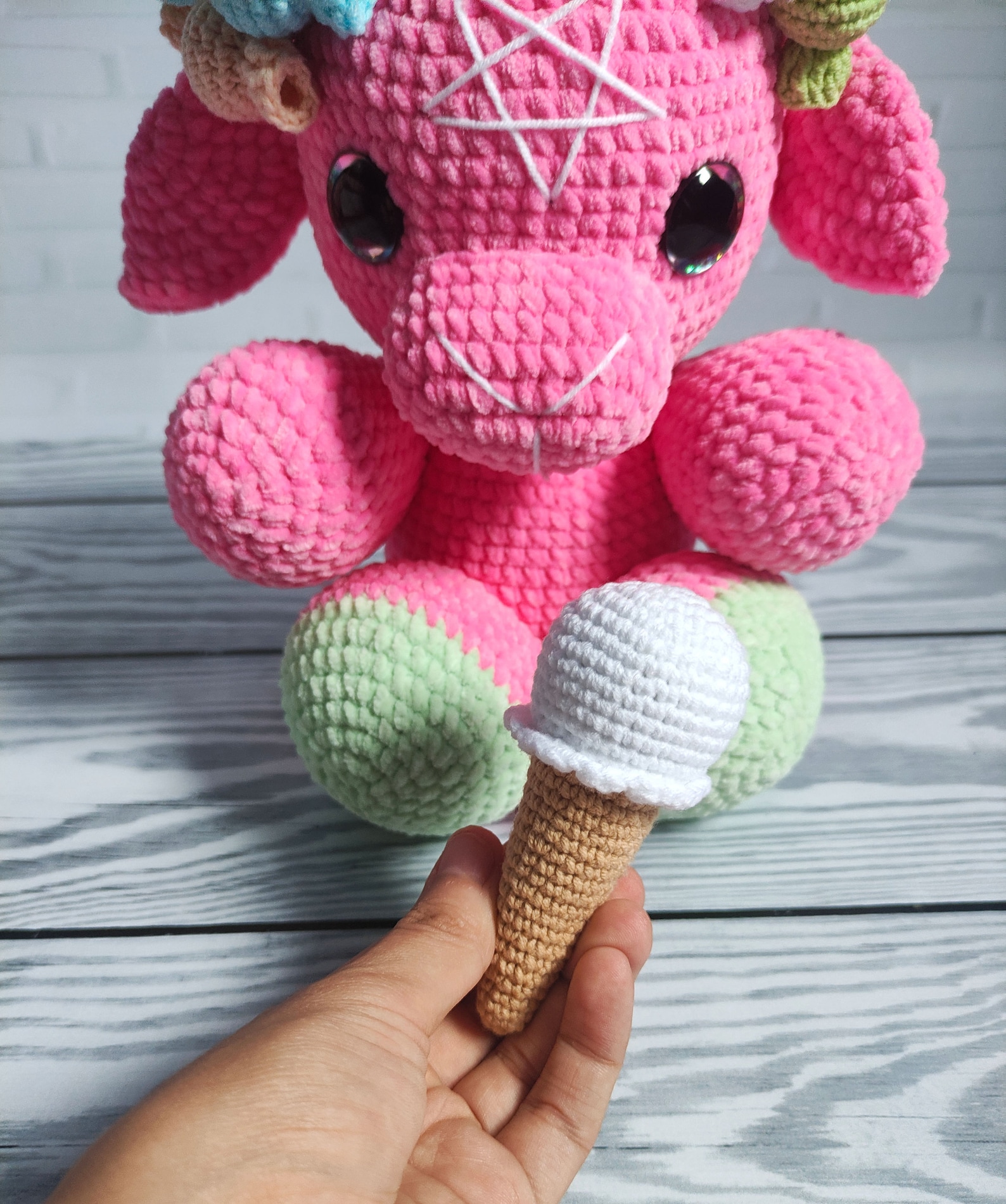 Baphomet Crochet Baphomet Pentagram Satan Etsy