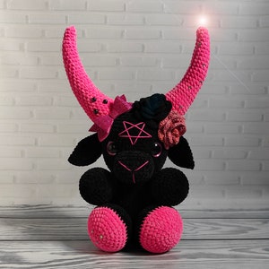 Baphomet, plush Baphomet, creepy decor, satanic