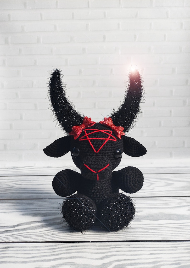 Baphomet, baphomet plush, gothic, occult decor, pentagram 