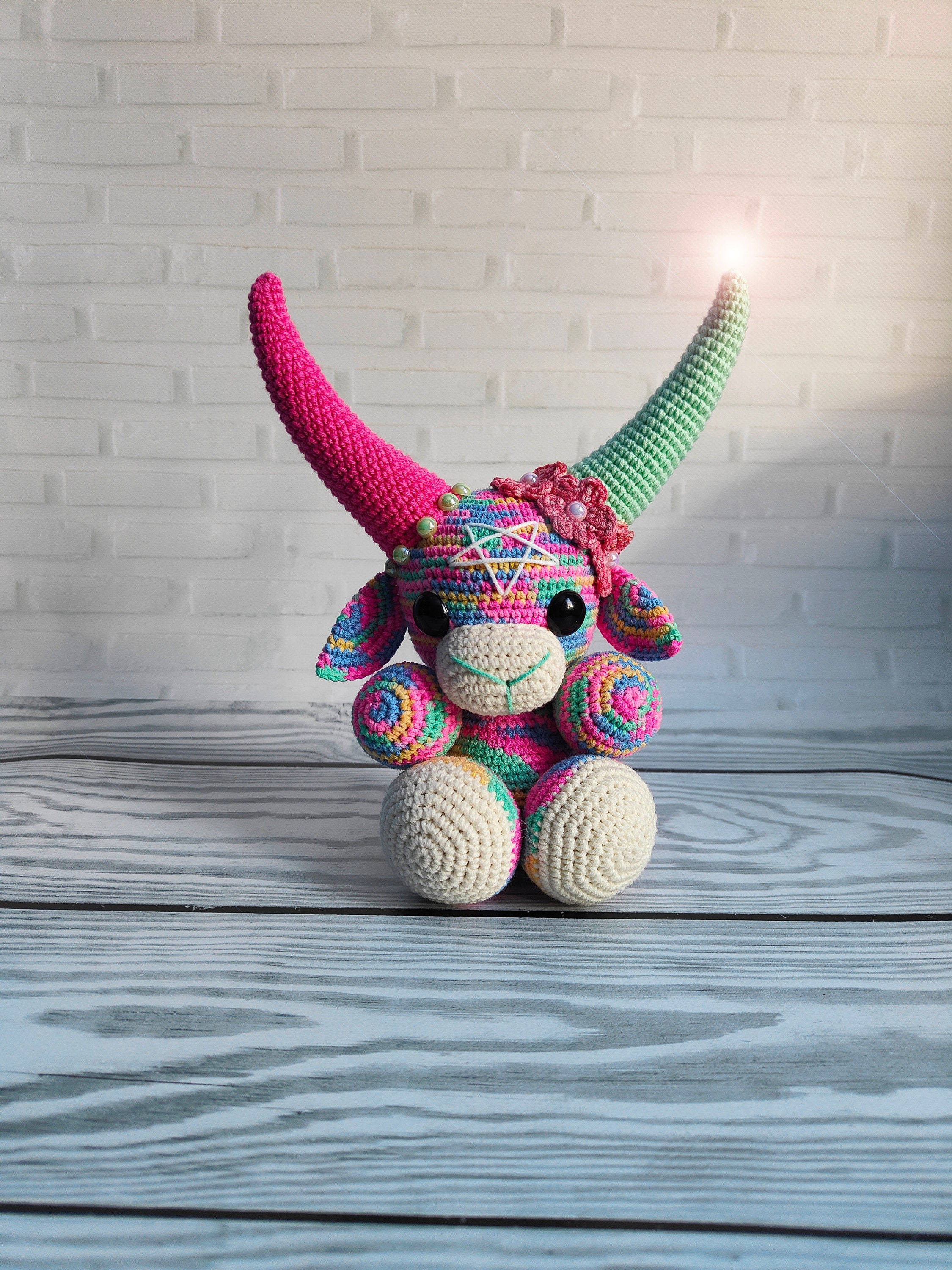 Baphomet, plush Baphomet, pentagram, occult decor