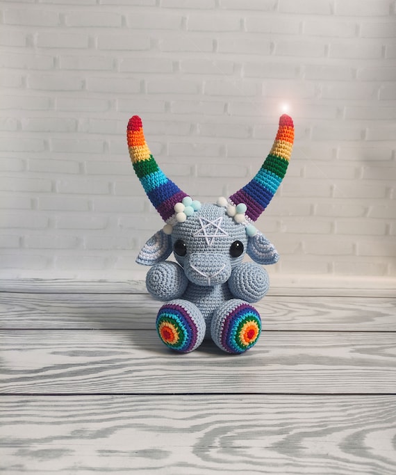 Baphomet Plush Baphomet Rainbow Baphomet Occult Satanic Etsy