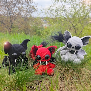 Bat, crochet plush bat, crichet amigurumi, creepy decor