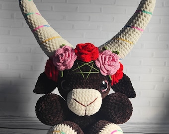 Baphomet, plushie Baphomet, creepy toy, pentagram