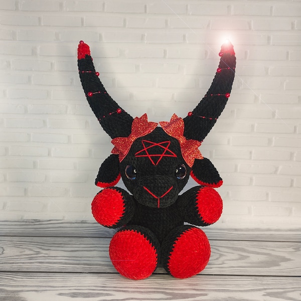 Baphomet, baphomet plush, creepy toy, satanic, occult