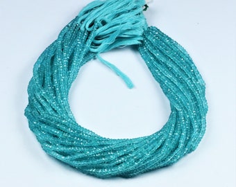 AAA+ Apatite Beads: 4mm Micro Faceted Rondelle Strand