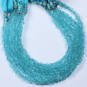 Natural Apatite Faceted Briolette Drops: AAA Quality, 10 Inch Strand