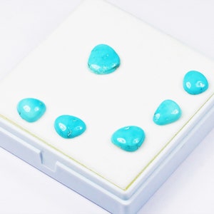 Sleeping Beauty Turquoise Cabochon, Natural Arizona Turquoise AAA+ Quality Gemstone 6 Pieces Lot.