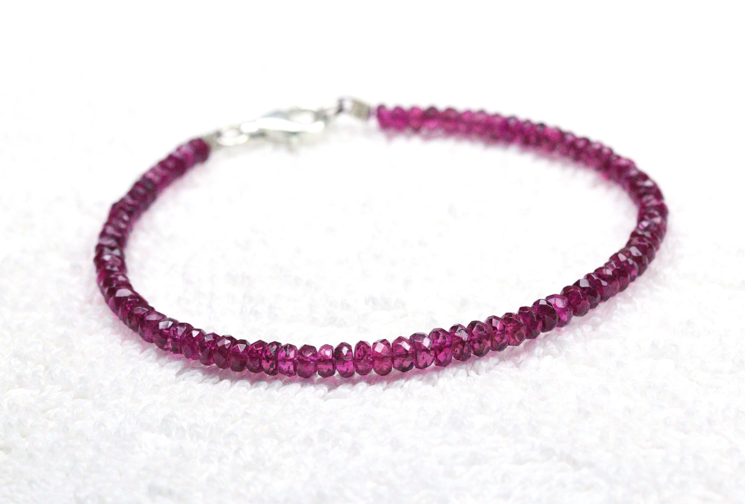 【新品】AAAランク ピンクトルマリン ブレスレット ピンクトルマリンブレスレット：AAAファセットルベライト