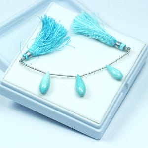 Sleeping Beauty Turquoise Faceted Drop Beads: Arizona Turquoise Briolette