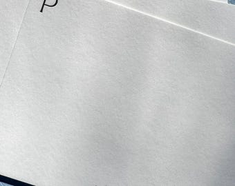 Personalized With Love Letterpress Initial Stationery Set | Custom Name Cards