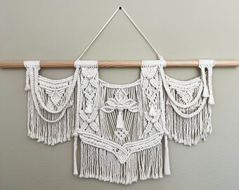 Large Macramé Wall Hanging, Modern Boho Chic Design