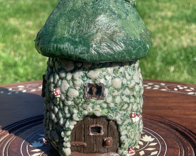 Polymer Clay Fairy House Cottage, Miniature Sculpture, Fairy Ornaments ...