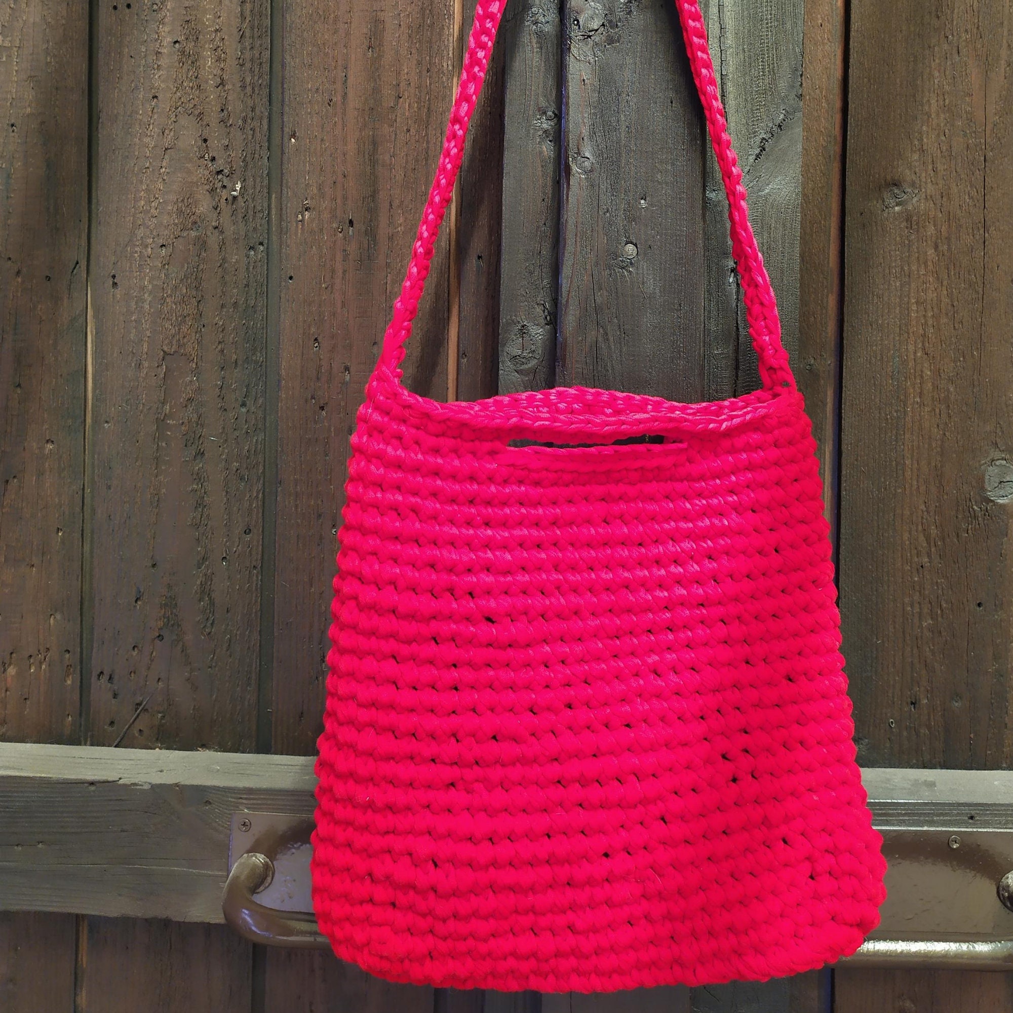 Bag handmade rectangular bag Tote bag woman bag knitted bag | Etsy