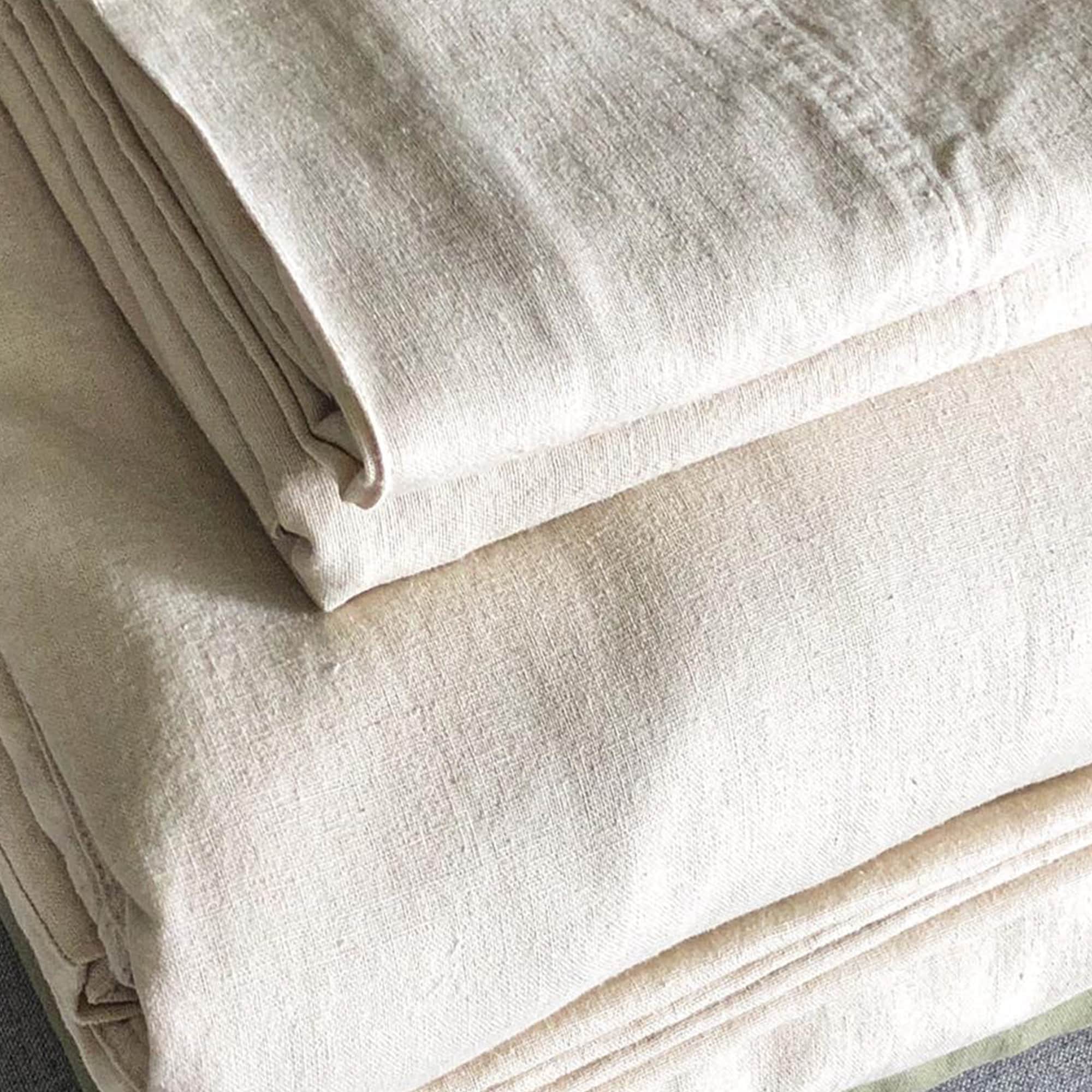 Linen Flat Sheet in Cream. Custom size flat bed sheets. Queen Etsy